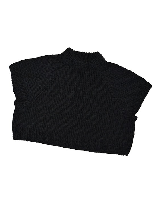 crochet knit black