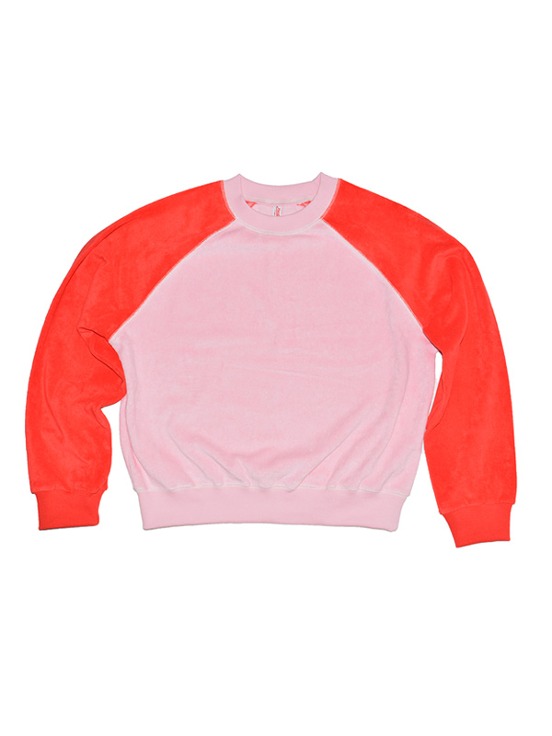 terry reglan sweatshirts / pink&amp;red