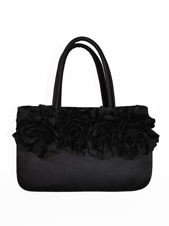 Rose basket bag / Black