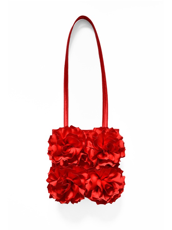 Rose bouquet bag / red